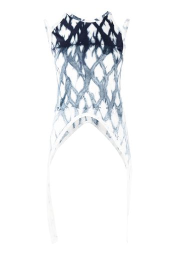 Dion Lee Canotta Shibori con fantasia tie dye - Blu