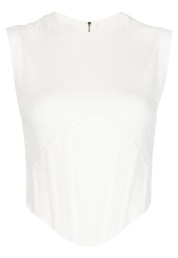 Dion Lee fine-ribbed corset tank top - Bianco