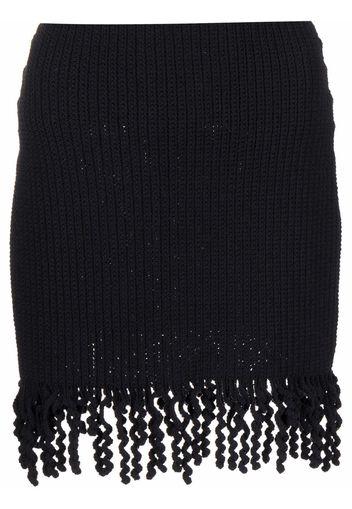 Dion Lee Wave crochet mini skirt - Nero