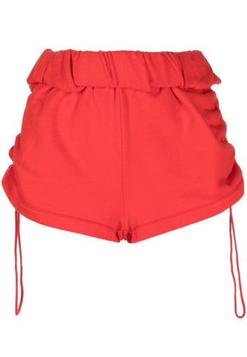 Dion Lee rolled-waist track shorts - Rosso