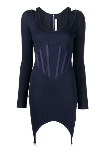 Dion Lee Fin corset dress - Blu