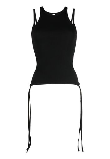 Dion Lee Split Tie tank top - Nero