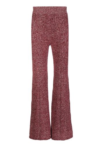 Dion Lee Pantaloni svasati a coste - Rosso