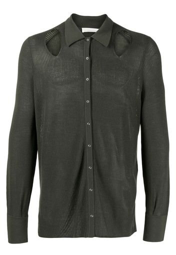 Dion Lee Camicia a coste - Verde