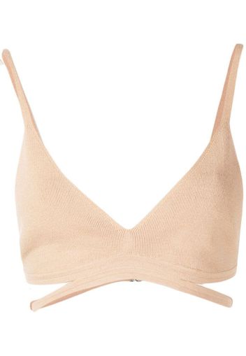 Dion Lee Reggiseno a coste - Marrone