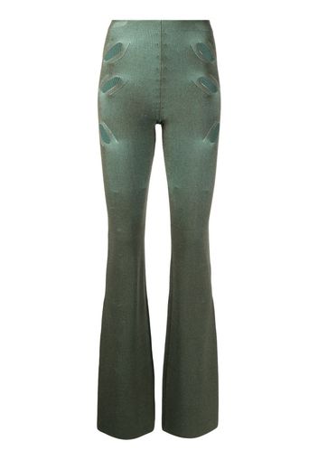 Dion Lee Pantaloni con spacco Lock - Verde