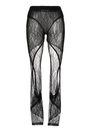 Dion Lee lace high-waisted leggings - Nero