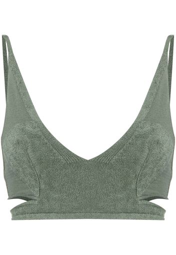 Dion Lee Bralette con intarsio - Verde