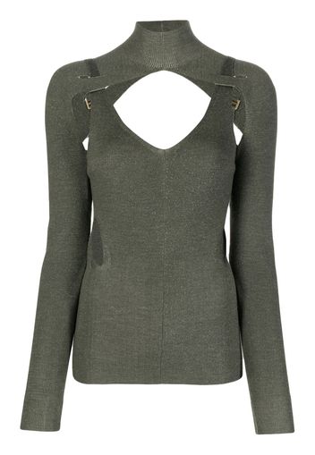 Dion Lee Top con dettaglio cut-out - Verde