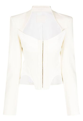 Dion Lee arched bustier jacket - Bianco