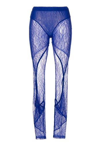 Dion Lee lace high-waisted leggings - Blu