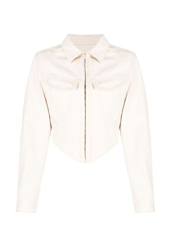 Dion Lee denim corset jacket - Bianco