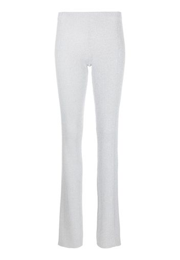 Dion Lee ribbed-knit slip-on trousers - Grigio