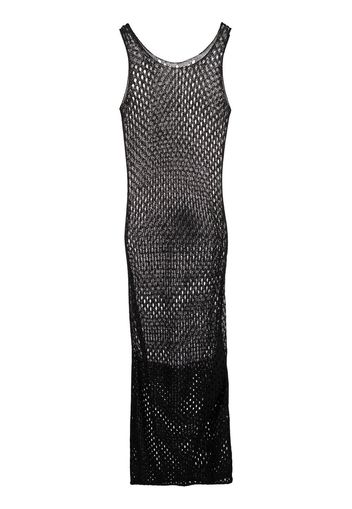 Dion Lee metallic mesh gown - Nero