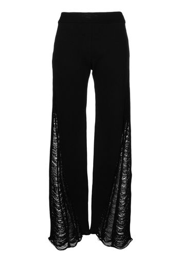 Dion Lee distressed Float knitted trousers - Nero