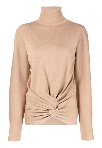 Dion Lee drape-detail jumper - Marrone