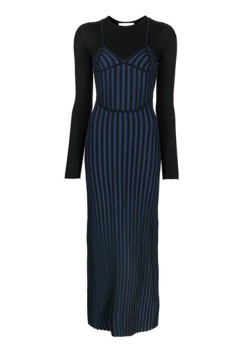 Dion Lee two-tone corset dress - Nero