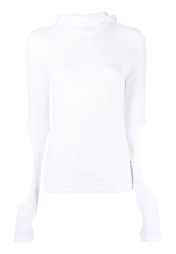 Dion Lee cut-out detail hoodie - Bianco