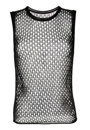 Dion Lee metallic mesh tank top - Nero