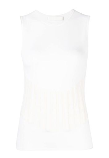 Dion Lee ribbed-detail tank top - Bianco