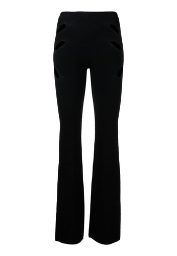 Dion Lee cut-out detail flared trousers - Nero