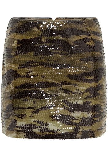 Dion Lee Vertical Horizon sequin mini skirt - Marrone