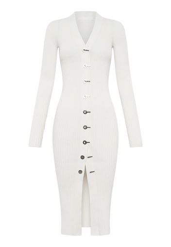 Dion Lee ribbed-knit midi dress - Bianco