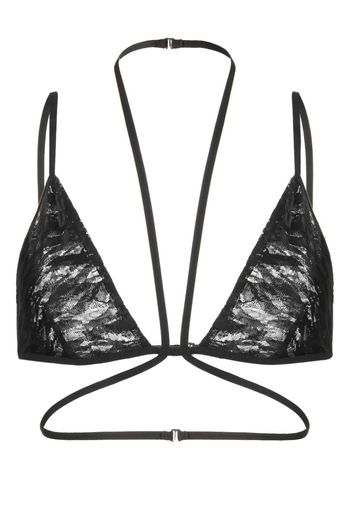 Dion Lee Fork frame triangle bra - Nero