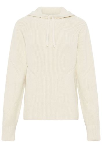 Dion Lee Engineered ribbed hoodie - Bianco