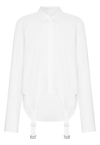 Dion Lee Garter buckle-strap shirt - Bianco