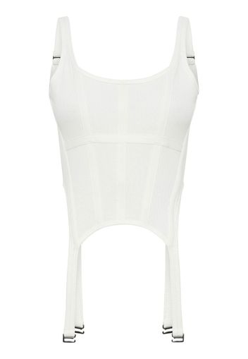 Dion Lee ribbed combat corset - Bianco