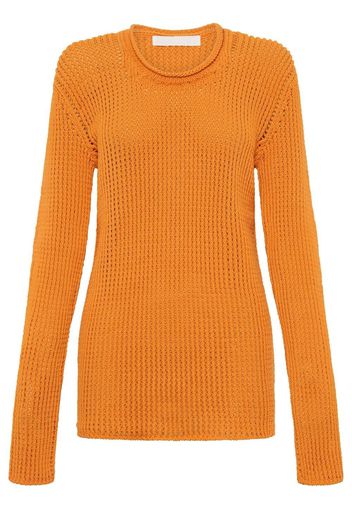 Dion Lee open-knit cotton jumper - Arancione