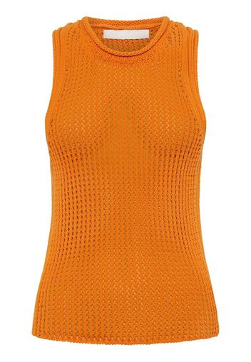 Dion Lee open-knit cotton vest - Arancione