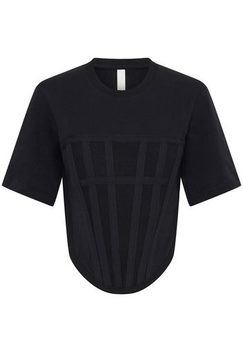 Dion Lee Corset organic cotton T-shirt - Nero