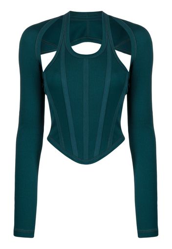 Dion Lee Modular corset top - Verde
