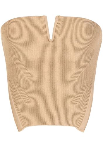 Dion Lee angled rib bustier corset - Marrone
