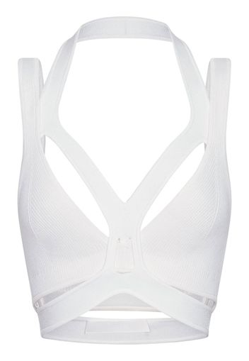 Dion Lee cut out-detail bralette top - Bianco