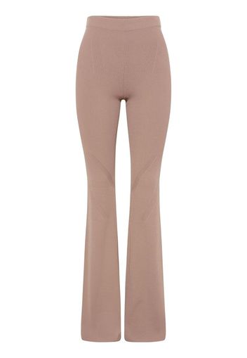 Dion Lee Angled ribbed flared trousers - Rosa