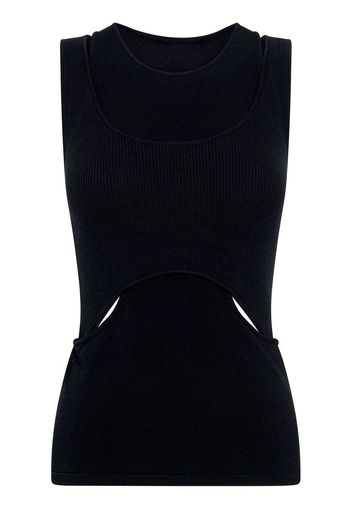 Dion Lee Top Interlink con dettaglio cut-out - Nero