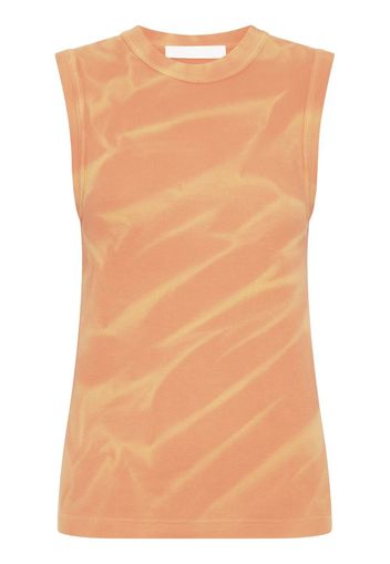 Dion Lee crinkle-print cotton vest - SAFETYORANGE