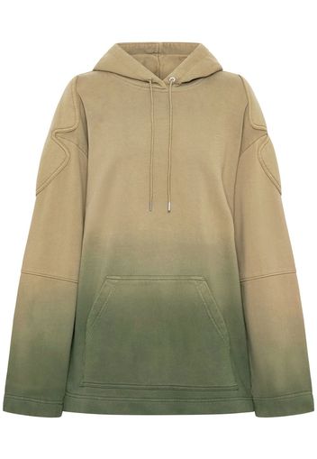 Dion Lee Sunfade ombré padded hoodie - Verde