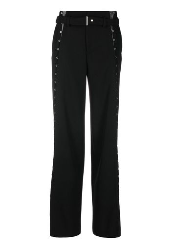 Dion Lee hook-detailed wide leg trousers - Nero