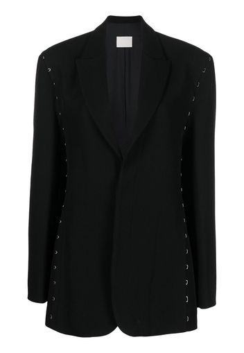 Dion Lee hook-detailed single-breasted blazer - Nero