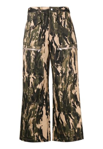 Dion Lee slouch-pocket trousers - Verde