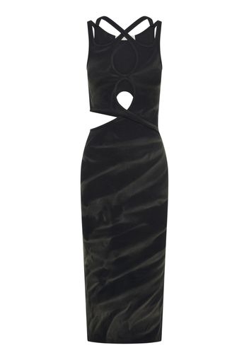 Dion Lee faded-effect cut-out dress - Washed black