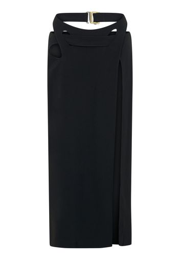 Dion Lee cut-out interloop skirt - BLACK