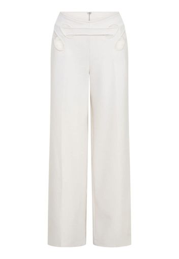 Dion Lee Interloop cut-out tailored trousers - Bianco
