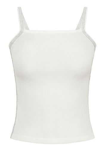 Dion Lee contrast-stitching scoop-neck tank top - IVORY