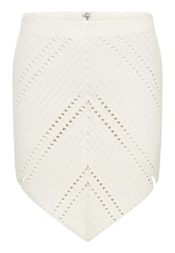 Dion Lee Leaf crochet high-waisted skirt - IVORY