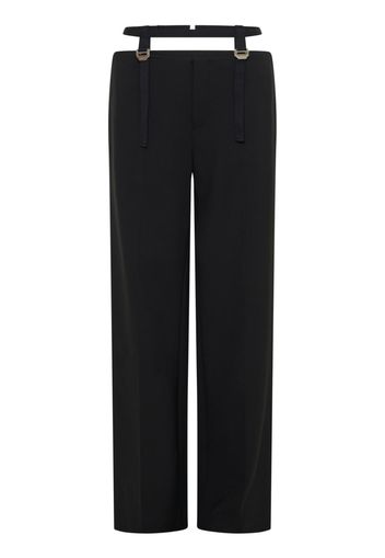 Dion Lee buckled-waist cut-out trousers - BLACK